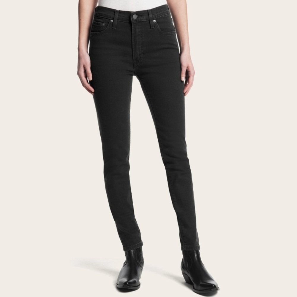 NWT Frye Addie Mid Rise Skinny Jeans In Black